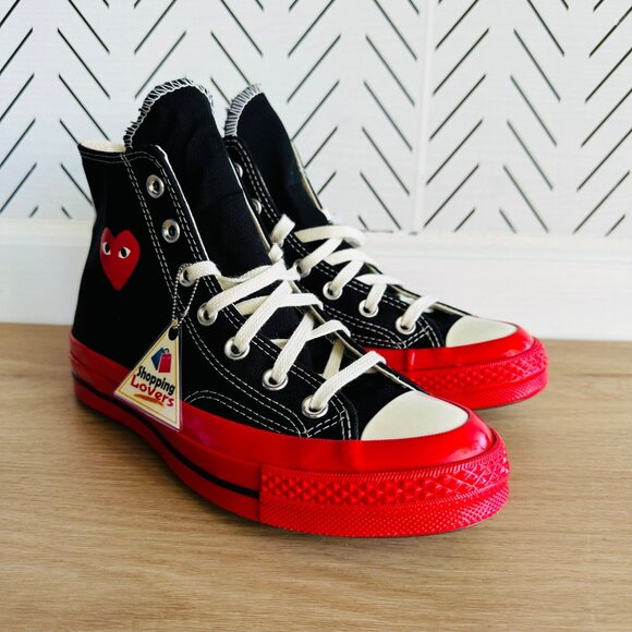 ❤️Converse Chuck 70 Hi Comme Des Garçons Play 11 Men's Shoes Red Sneaker A01793C - Picture 2 of 9